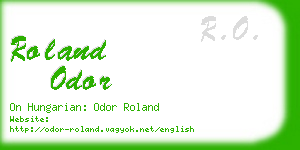 roland odor business card